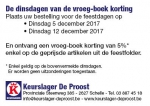 Vroegboekkorting  -  info    klik hier